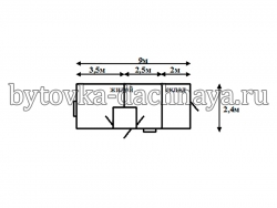 Дачный вагончик распашонка со складом